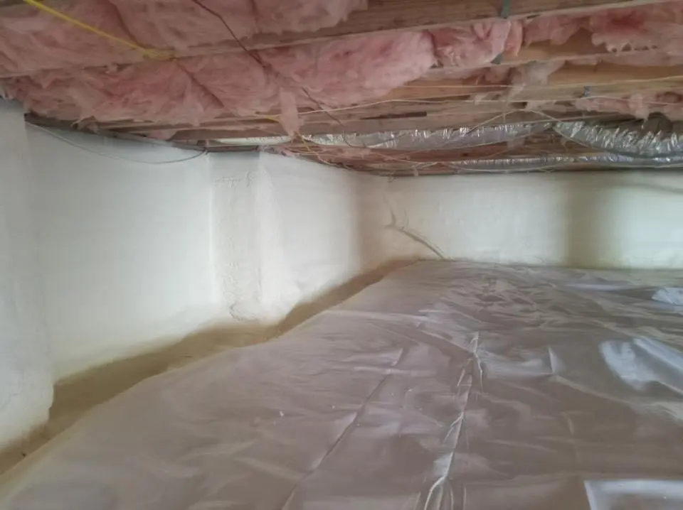 Crawl space encapsulation with closed-cell spray foam for Metal Roof Coating in Somerset